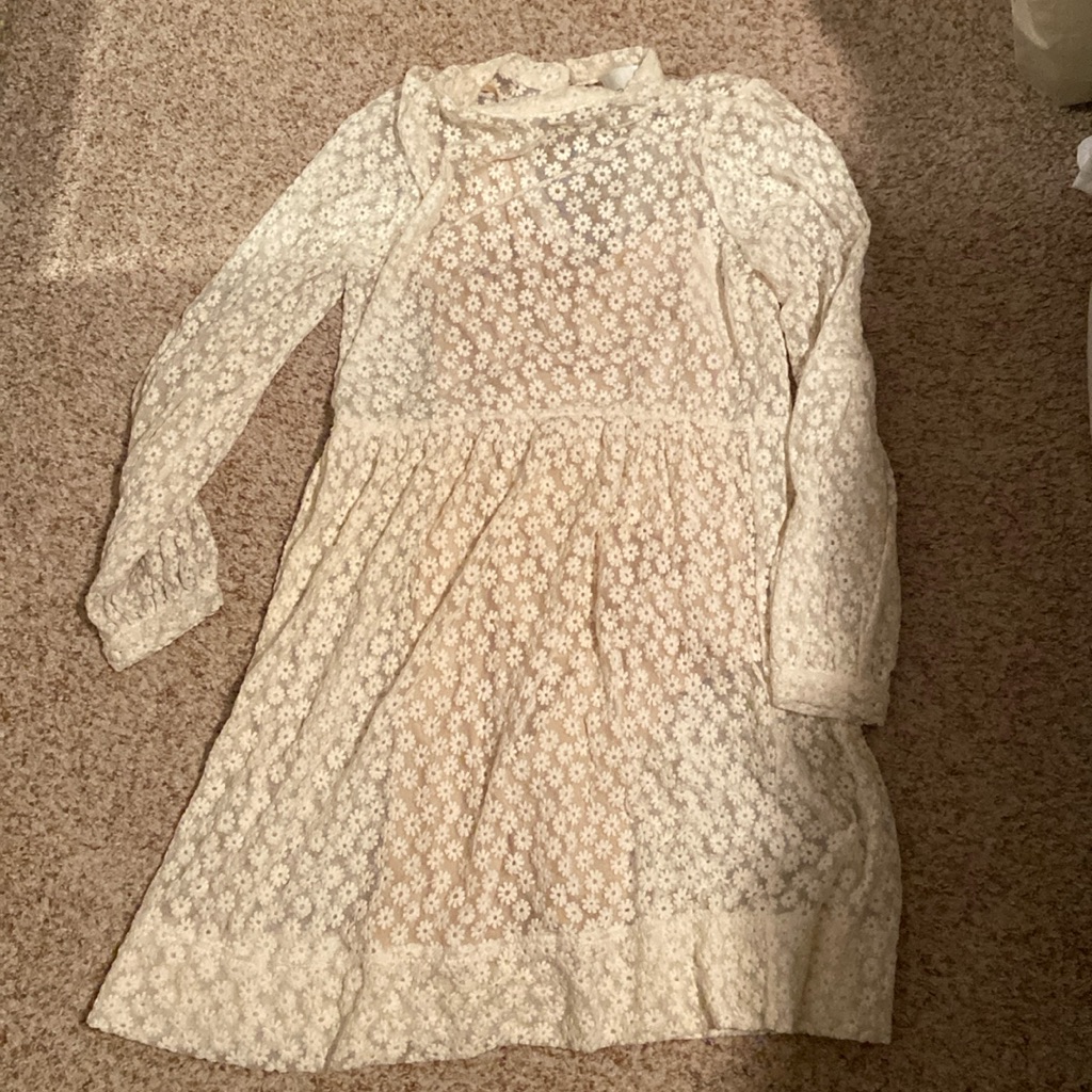 Erin By Erin Fetherston Cream Floral Dress